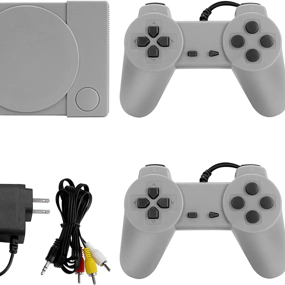

8-битная Классическая Ретро игровая консоль PS1, мини-консоль для видеоигр, 851 встроенных игр с 2 геймпадами, поддержка AV Out home TV