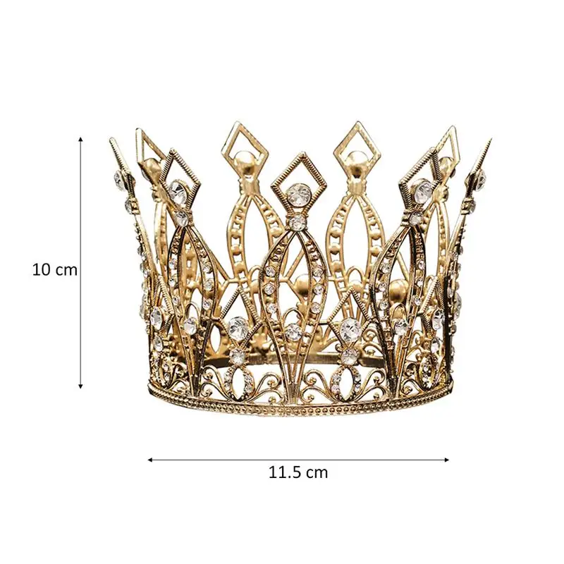 

Baroque Crown Cake Ornaments Tiara Cake Topper Dessert Decor Bridal Headdress Crafts Wedding Cake Decoration Favors Party