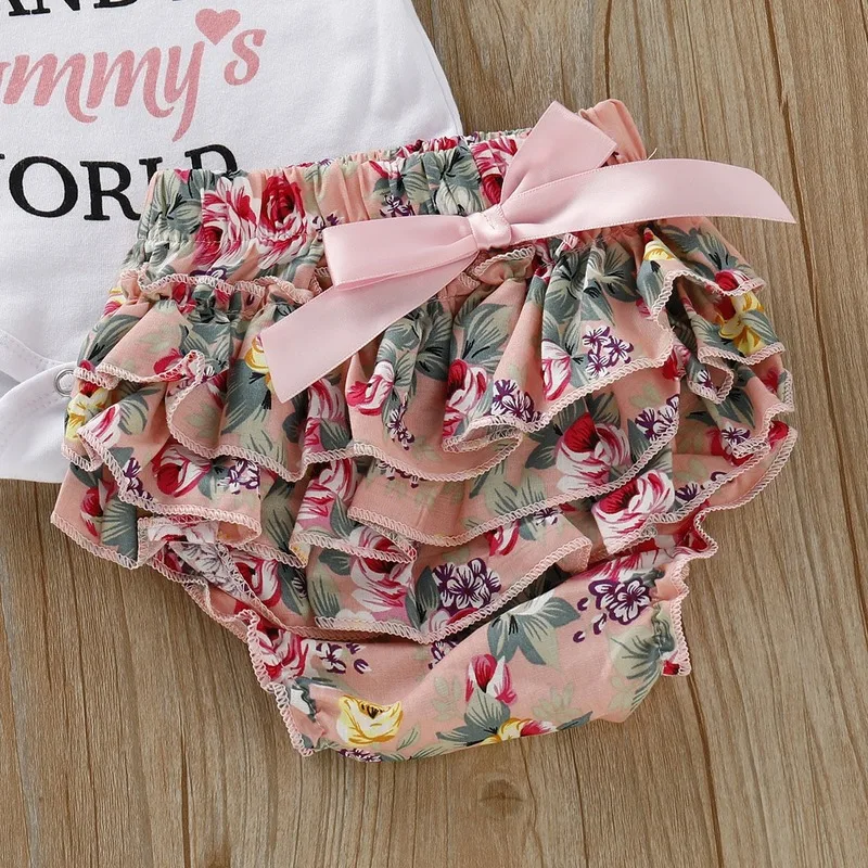 Комбинезон с коротким рукавом для новорожденных девочек принтом Hello World | Мать и