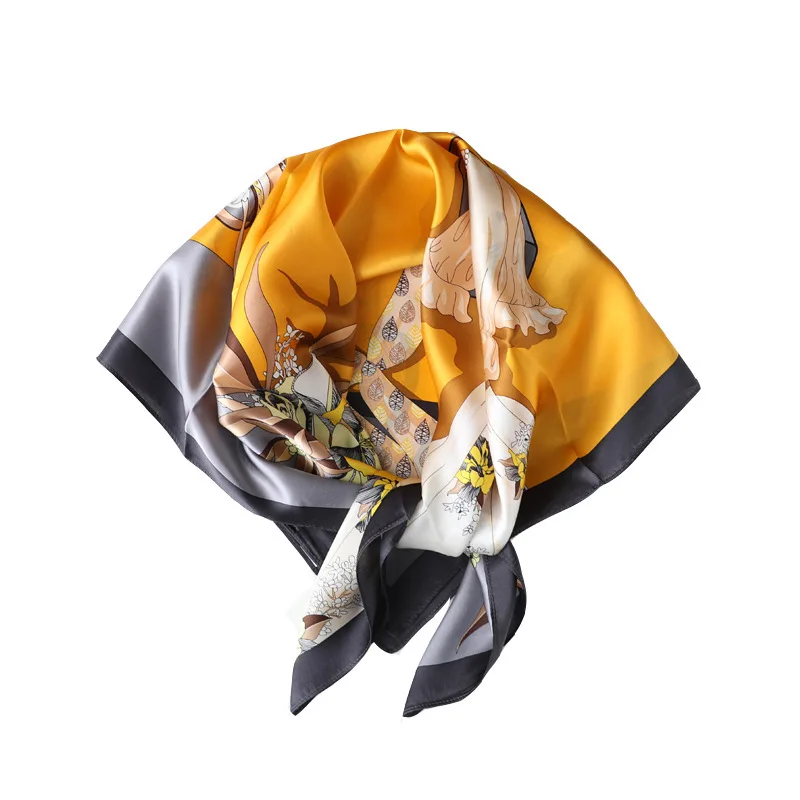 

Hot 2020 Women Print Hijab Winter 100% Mulberry Silk Scarves Brand Poncho Summer Autumn Bandana Hijab Foulard Pashmina Femme