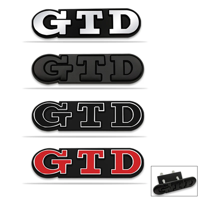 Стайлинг автомобиля 3D металлическая наклейка GTD зеркальная решетка наклейки для