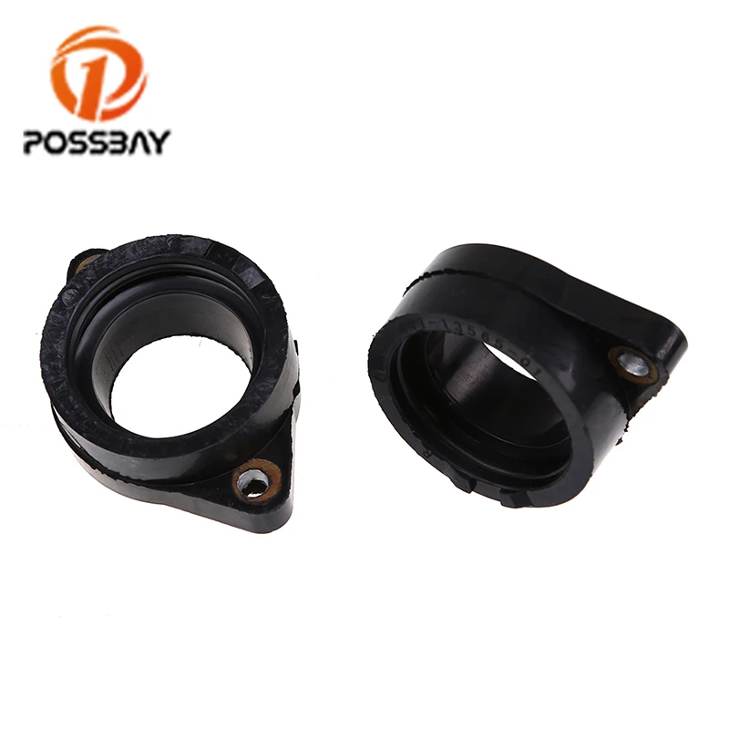 POSSBAY 2 шт. черные мотоциклетные запчасти карбюратор интерфейс впускной коллектор