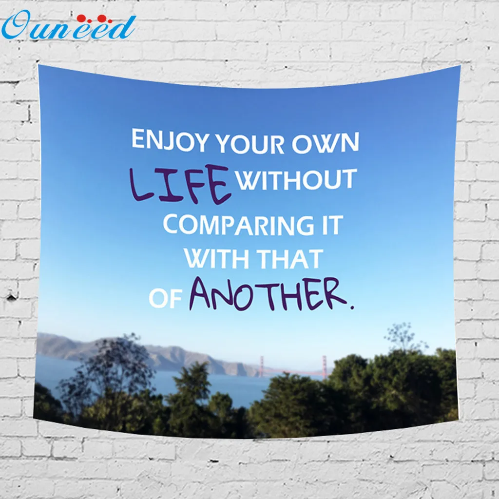 Ouneed пляжное полотенце простое письмо пейзаж печать пляжные полотенца украшение