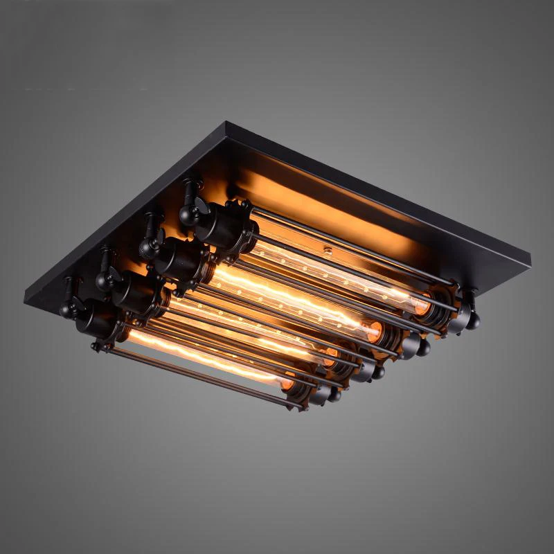 4 головки Лофт RH Ресторан потолочный светильник Ретро панк в кухню бар кофейня