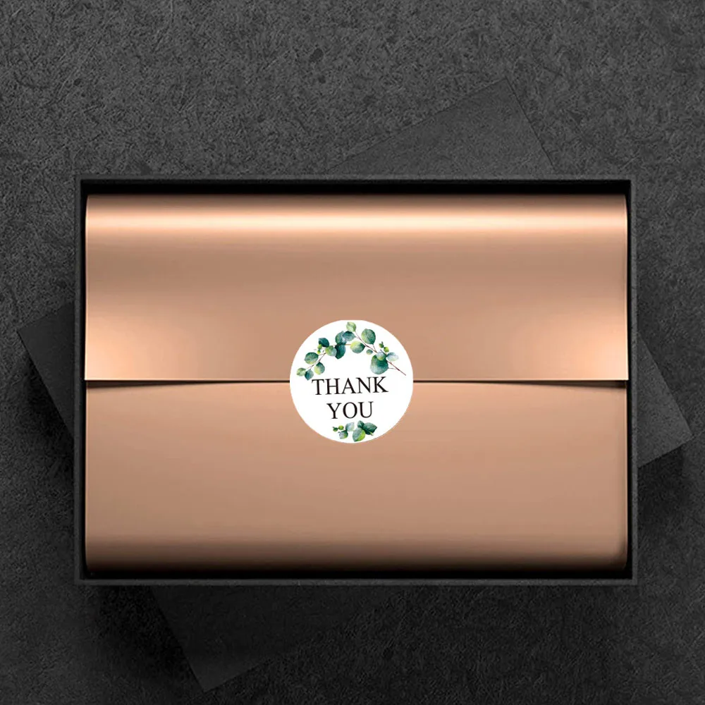 

Qiduo 500Pcs 8 Styles Thank You Sticker Circular Flower Style Shop Thank You Shopping Bag Label Handmade Creative Reward Sticker