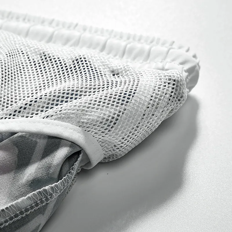 

Men Fitness Running Shorts 2021 Summer Men Print Gyms Sportswear Jogger Beach Mesh Quick Dry Workout Male Breathable Pants