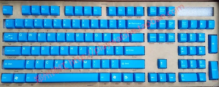 Колпачки для механической клавиатуры ABS Taihao синие и белые колпачки клавиш cherry mx