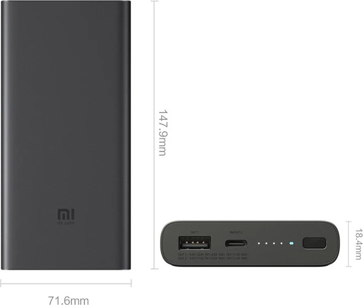 Внешний аккумулятор с поддержкой беспроводной зарядки Xiaomi Mi Wireless Charger Youth Edition 10000