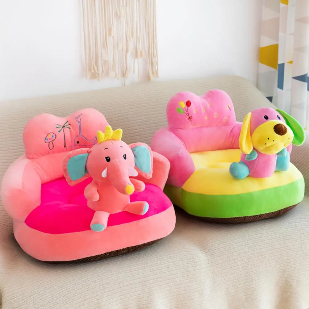 

Baby Sofa Support Seat Cover Plush Chair Learning To Sit Comfortable Toddler Nest Puff Washable without Filler Cradle Sofa Chair