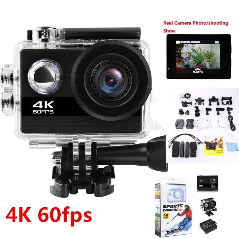 16MP Wifi Экшн-камера Ultra HD 4K 60fps 2,0 ''ips экран Спортивная камера Go Водонепроницаемая Pro Sport DV 170 широкоугольная камера на шлем ангела