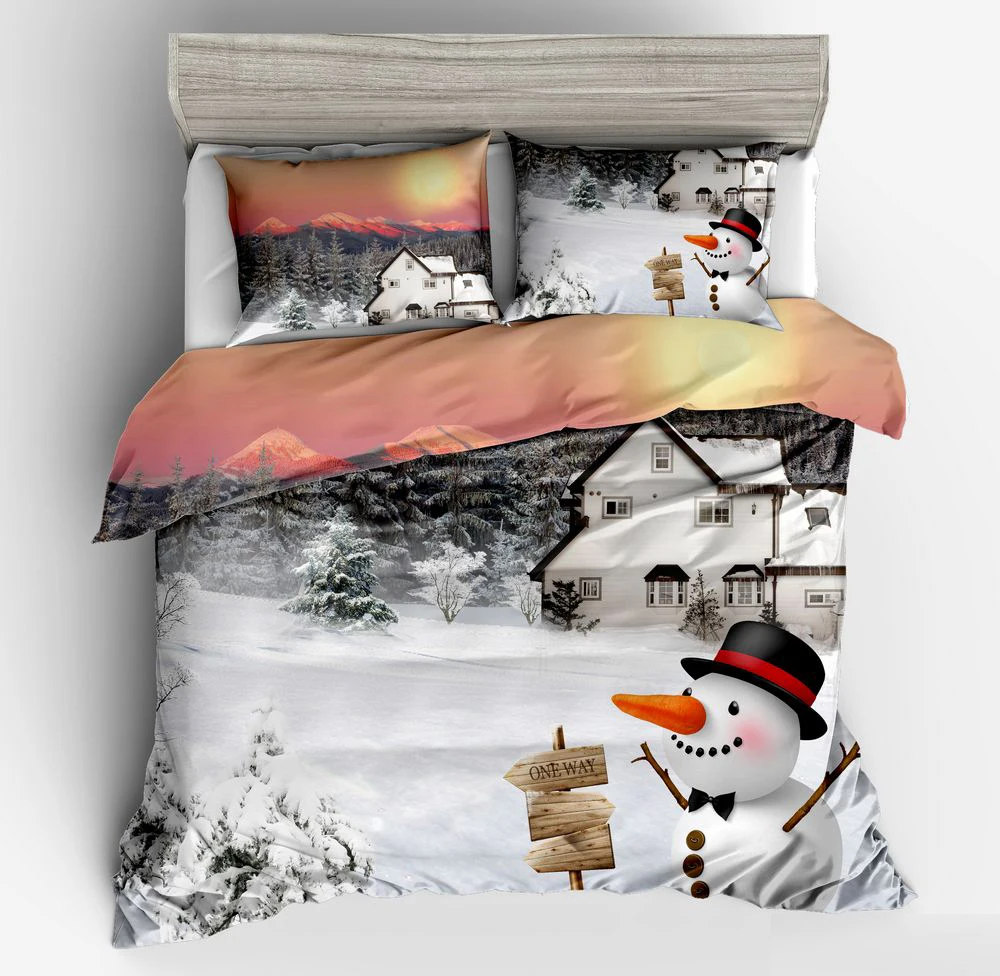 

3d bedding Chrimstmas Bedding decor Stana bedding set Snowman duvet cover 3D bedclothes Xmas tree Christmas decor Home textile