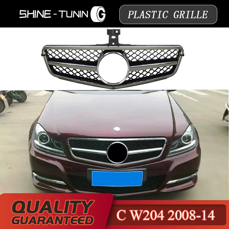 Решетка переднего бампера подходит для C класса W204 C63 C200 C300 решетка 2008-14 полностью