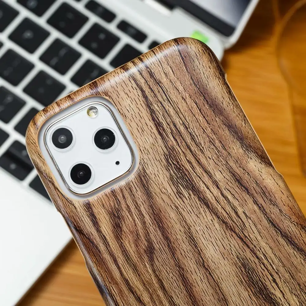 For Iphone 11 por XS MAX XR X PU Case Luxury Wood Grain Phone Protector Back Cover on for iPhone 5 5S SE 6 6S 7 8 Plus Fundas |