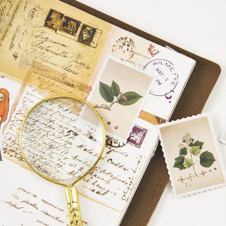

Box Stickers Plant Atlas Hand Account Photo Album Decoration Stickers Seal Stickers DIY Stickers 45 Pieces Into Poster Stickers