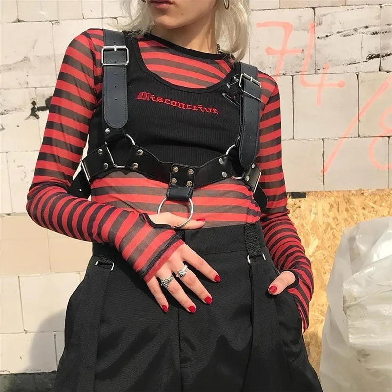 Женский ремень с заклепками в стиле панк наплечный С Регулируемыми пряжками