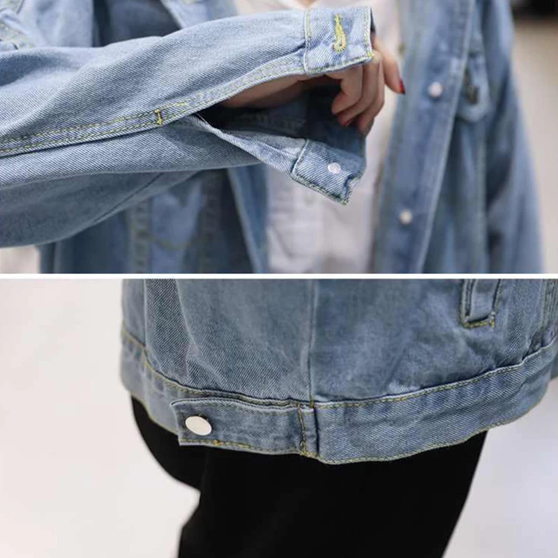 

Basic Jackets Women Hot Sale Vintage Chic Ulzzang Spring New Femme Short Outwear Denim Single Breasted Ins Fashion Preppy Girls