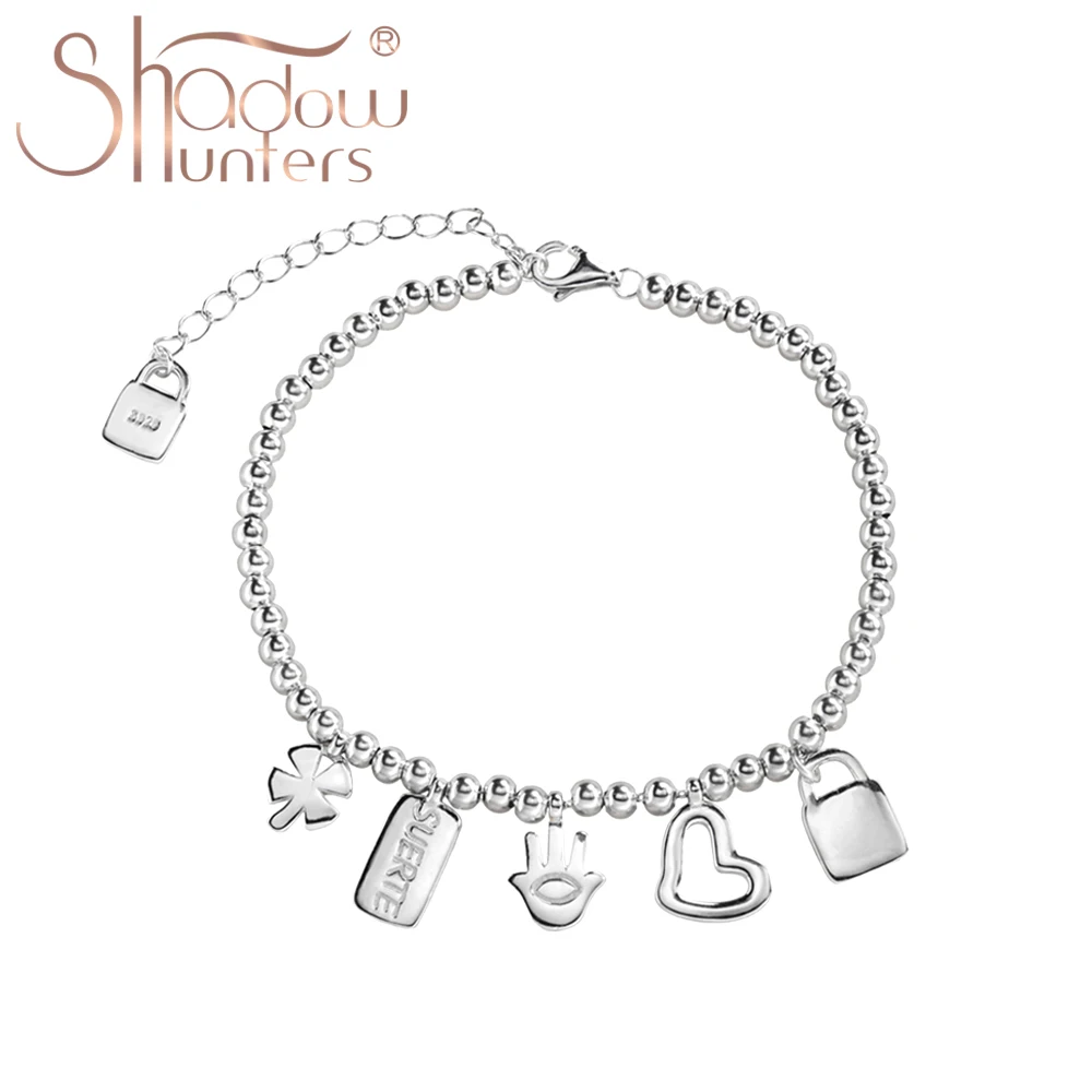 

SHADOWHUNTERS High Quality 925 Sterling Silver Charms Ball Bracelet For Women Luxury Jewelry Lucky Bracelets Love Gifts Pulsera