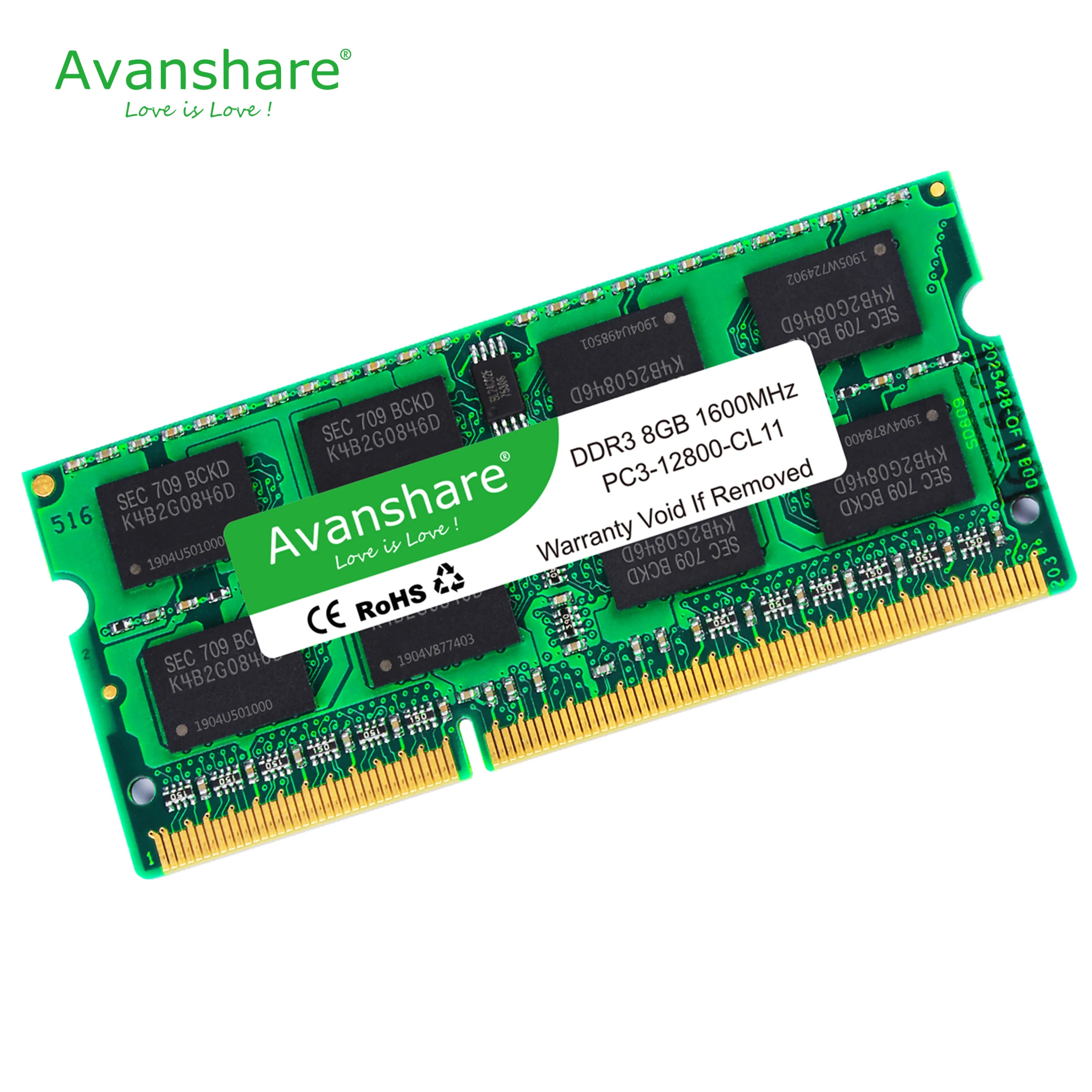 Avanshare 4 ГБ 8 ГБ DDR3 1066 1333 1600 1600 МГц 1333 1066 МГц SO-DIMM DDR3L DDR3 4 Гб оперативной памяти Memoria sdram(синхронное динамическое ОЗУ для ноутбука