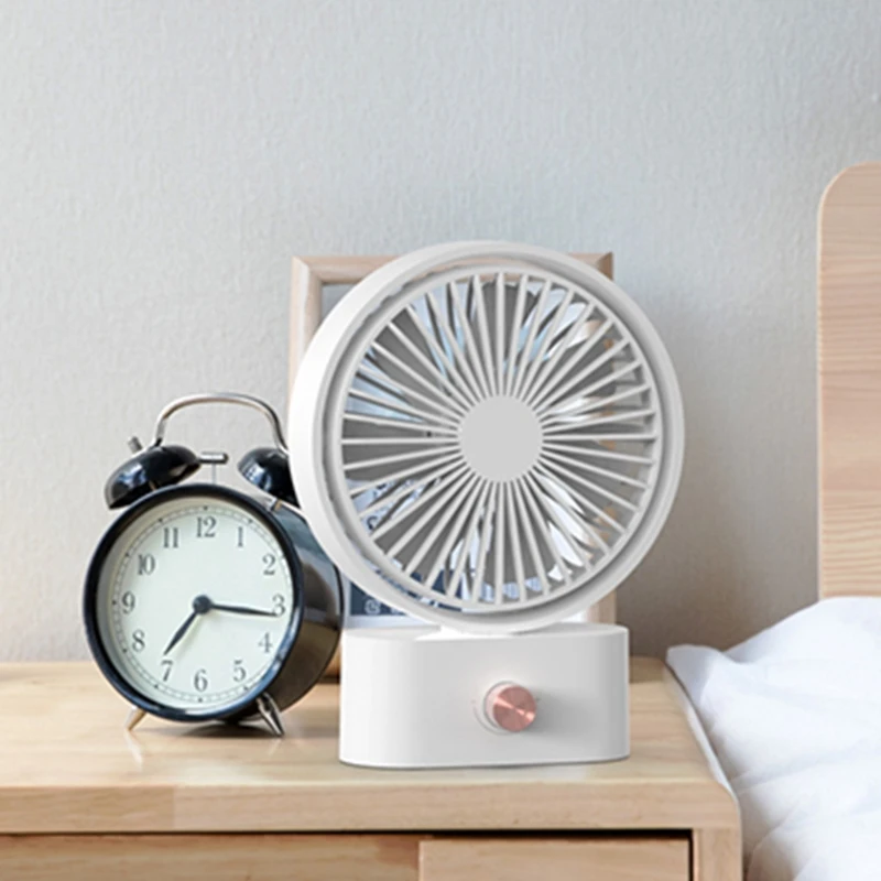 

HX6A 2000mAh USB Rechargeable 270 Degree Oscillation Fan Shaking Head Fan Rotating Quiet Desk Fan