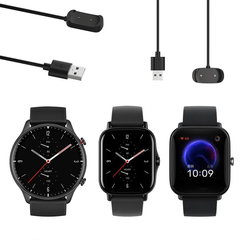 Магнитный USB-кабель LX0B для быстрой зарядки умных часов Hua-mi -Amazfit GTR 2/GTS 2/Bip U |