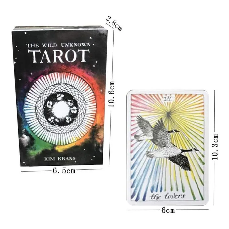 78 карт/набор карты Таро дикая неизвестная колода карт Полный английский