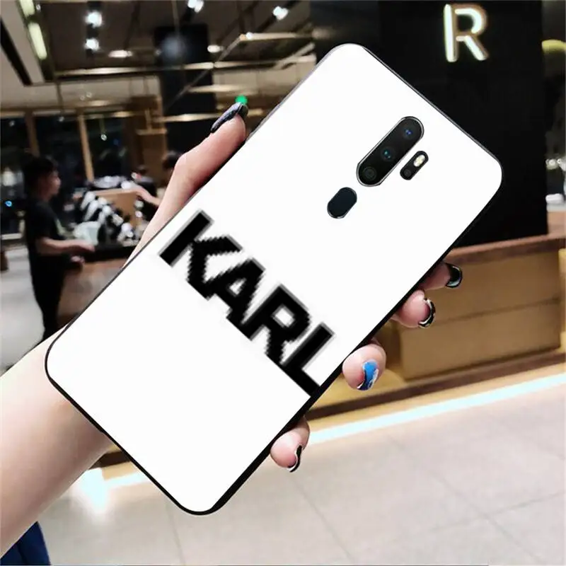 

LJHYDFCNB Fashion Brand Designer KARLs Phone Case For Oppo Reno2 Z 2Z Realme5 6 Pro R9 11 Plus 15 17 Pro