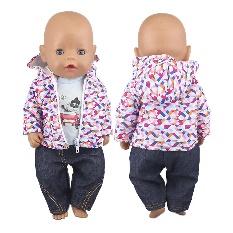 

2020 New Down Jackets Suit Fit For 43cm Baby Born Doll 17inch Born Babies Doll Clothes and Accessories