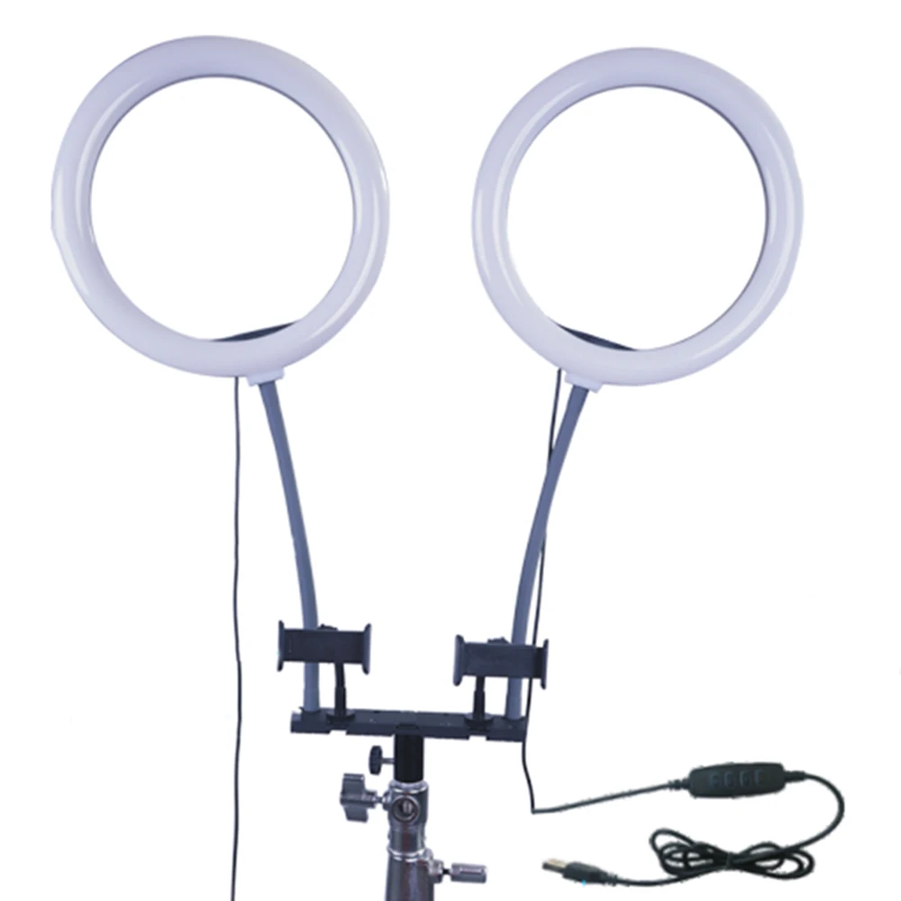 Двойной кольцевой светильник s Lamp Yidoblo TAS 10 двойная головка свет для фотосъемки