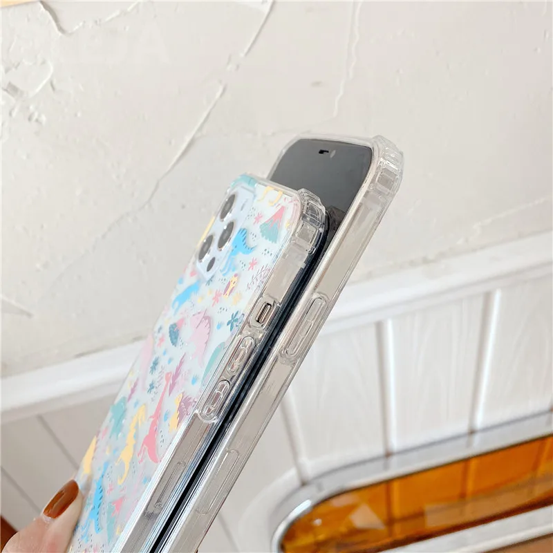 Чехол с милыми динозаврами для телефона Huawei P40 P30 P20 Lite Mate 30 Pro 20 P smart Nova 5t прозрачные