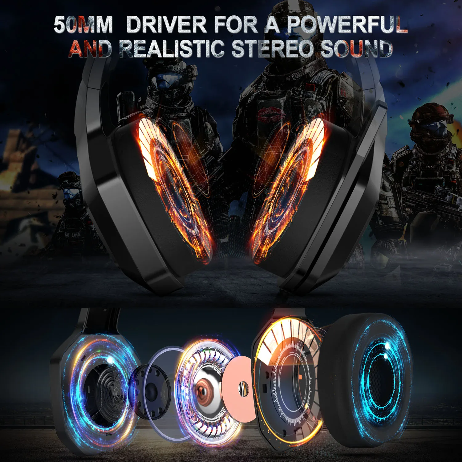 Игровые наушники для настольного ноутбука Спортивная игровая гарнитура