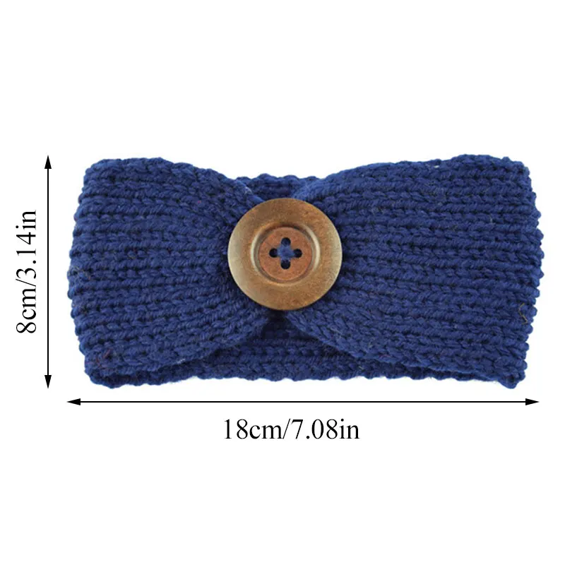 Детская вязаная повязка на голову зимние теплые уши мягкий тюрбан