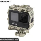 Камуфляжный чехол для GoPro Hero 10 9, черный защитный чехол, рамка, стеклянная Защита экрана для Go Pro 10 9, аксессуары для Gopro9