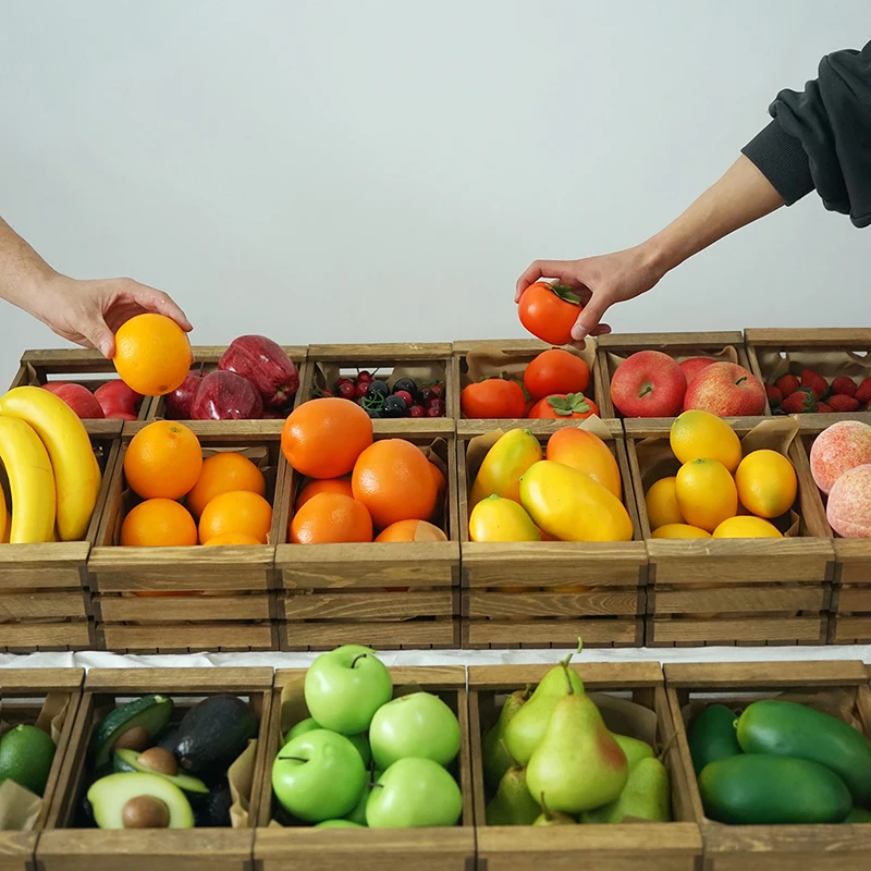 

Simulation Fruit Package Combination Home Living Room Kitchen Creative Decoration Children Gifts Fruit Food Photography Props