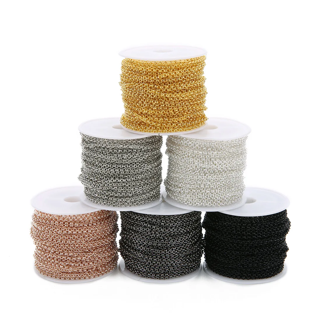 

10 yards/roll round O-shaped chain fashion bracelet DIY jewelry accessories jewelry necklace iron O chain wholesale