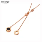 Модные колье JeeMango из нержавеющей стали 316L с подвеской в виде ракушек ожерелья с цепочкой из розового золота чокер ожерелье для женщин девушек JN20072