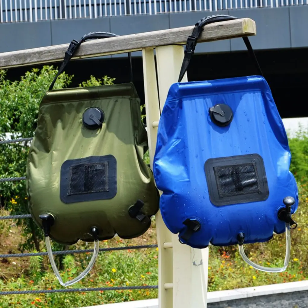

Bathing Bag 20L Foldable Outdoor Shower Bag Portable Hanging Camping Water Pouch With Sprayer For Camping Hiking Tools
