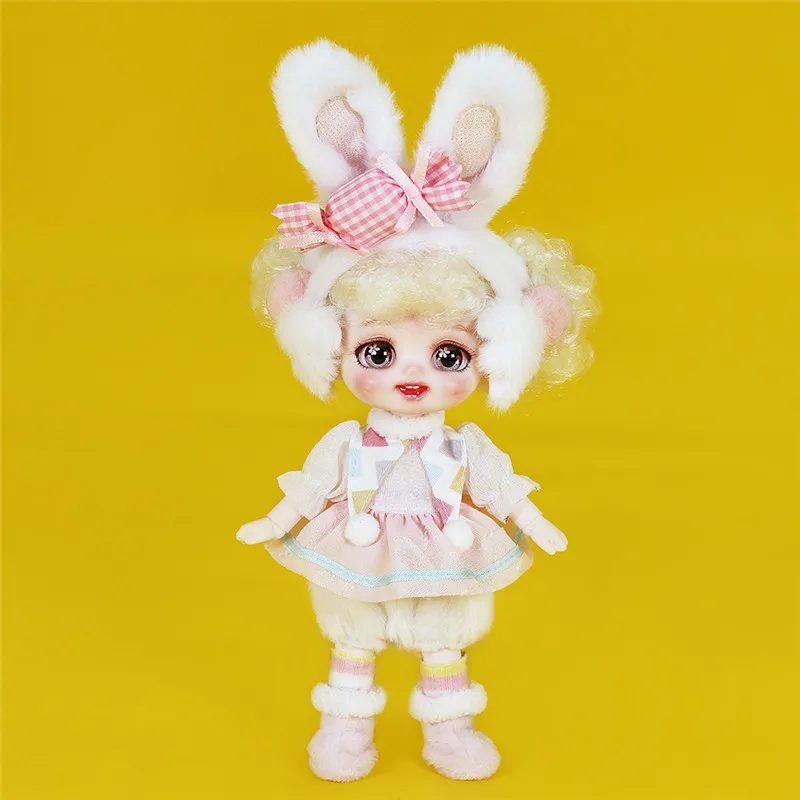 

DBS OB11 Doll Dream Fairy 1/8 Dolls 6 inch Cute Animal Dress Up BJD Doll Makeup DIY Toy Mini Pocket Doll Christmas Gift For Girl