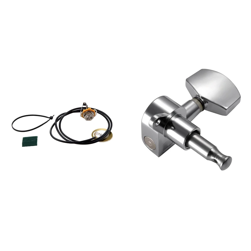 

1 набор, детали для гитары, акустический пикап, предварительно проводной пьезо-усилитель, джек и 12 шт. струн для гитары, тюнер-прищепка