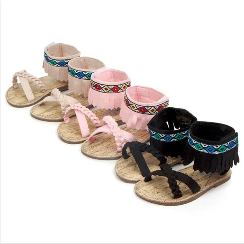 Lovely Fringe Baby Summer Shoes Infants Outdoor Crib First Walkers Rubber Sole Antislip Toddlers Girls Princess |