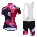 Женская спортивная одежда, велосипедный комплект 2022, брюки с нагрудником, комплект одежды для велосипеда, Женский велосипедный костюм с коротким рукавом, Женская одежда из Джерси для горного велосипеда, одежда Mallot