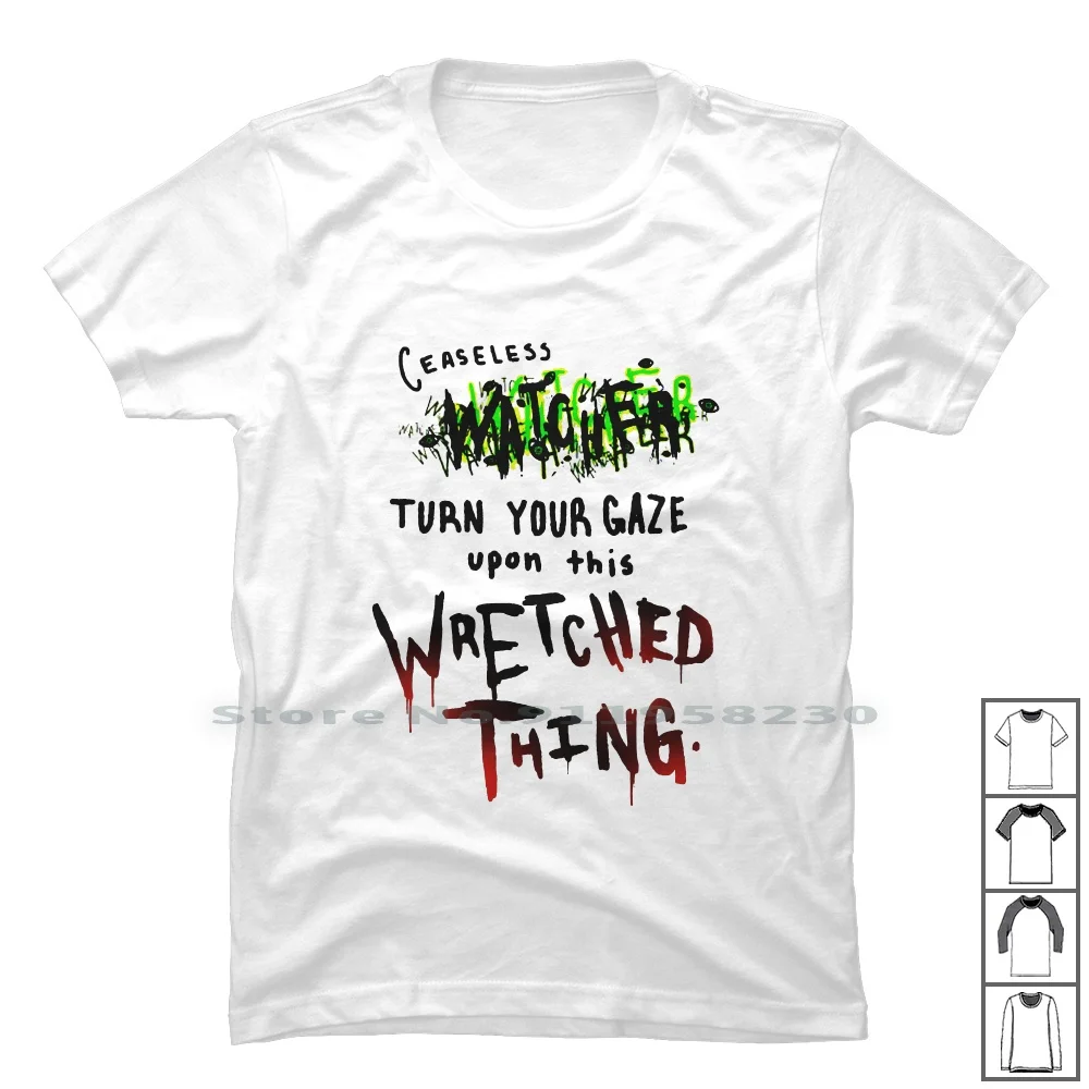 Футболка с надписью Watcher 100% хлопок иллюстрация типография часы популярные