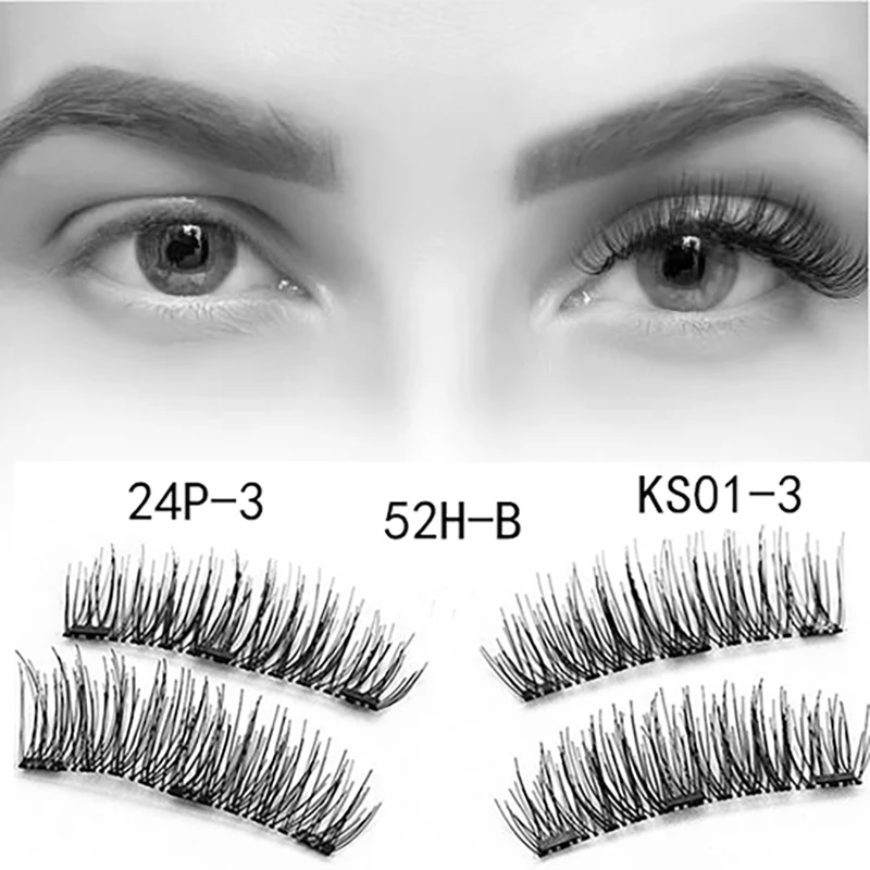 3 магнитные норковые ресницы 3D Магнитные накладные для наращивания натуральные