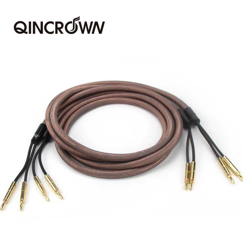 Altofalante с высокой точностью 4 em par de 1 pares cabo conector Открытый банан fio cristal single con |