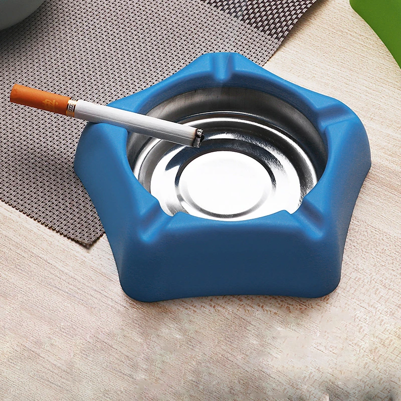 Креативная модная пепельница из нержавеющей стали Интернет кафе бар большая