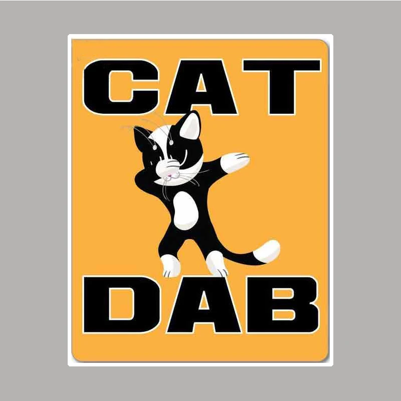 13 см x 10 4 для Dab Cat Dabbing забавные автомобильные наклейки Знак мультфильм RV VAN 3D DIY