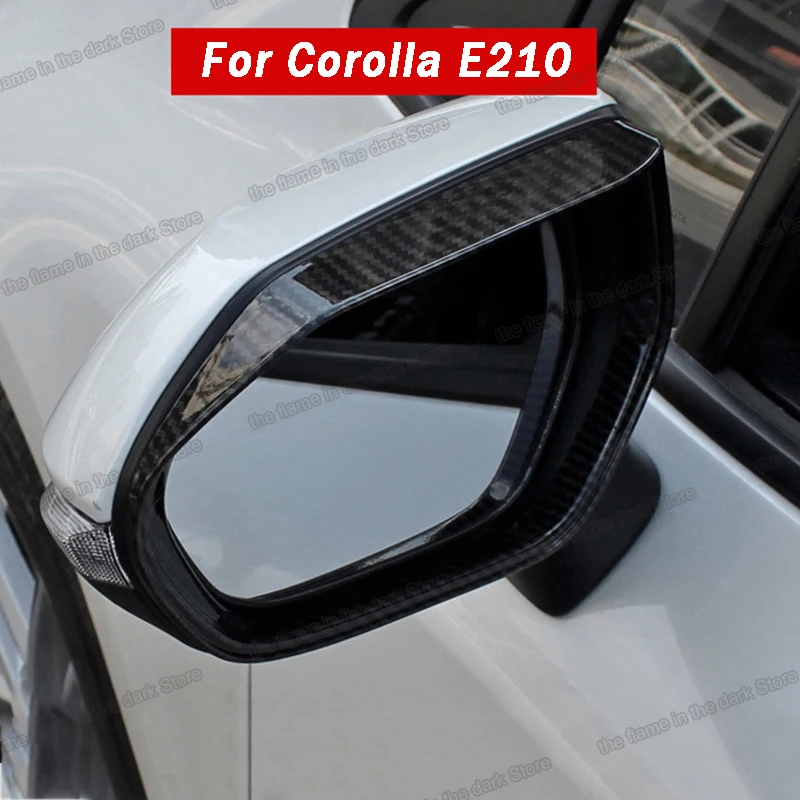 

Lsrtw2017 Car Rearview Mirror Frame Rain Shield Trims Chrome for Toyota Corolla E210 2019 2020 2021 2022 Accessories Auto