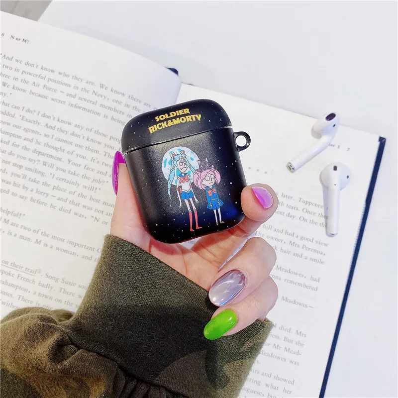 Чехол для airpods с милым рисунком Рика и Морти, Модный мягкий чехол для Apple, чехол Airpods 1/2, беспроводной Bluetooth чехол для наушников