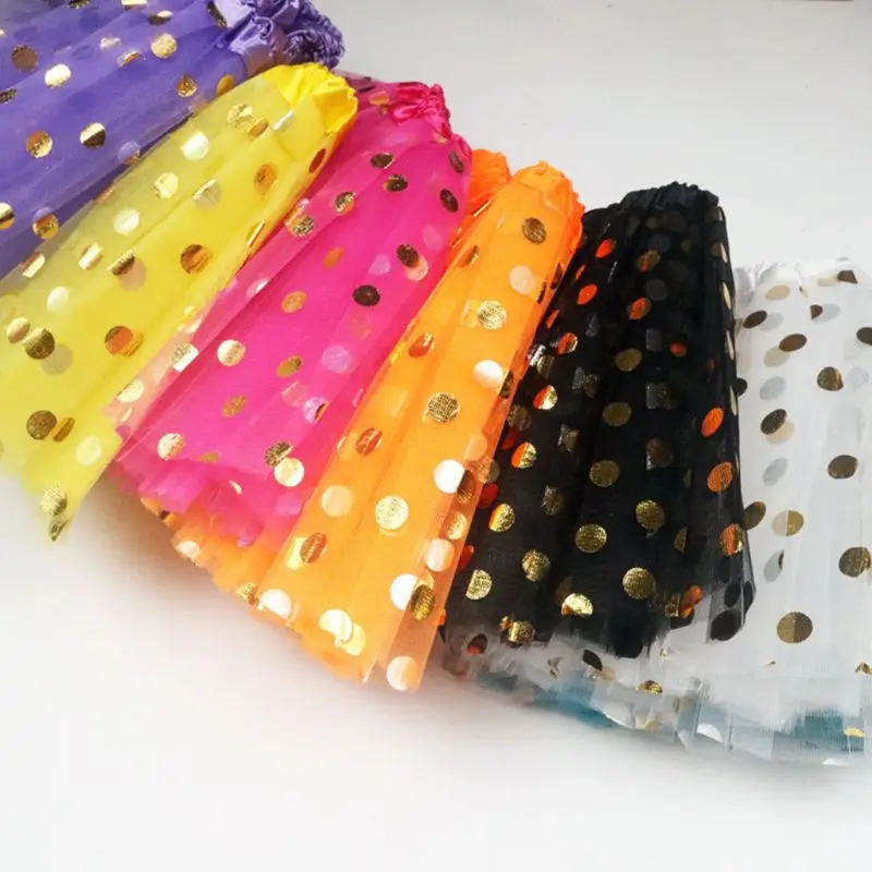 

New Toddler Girls 3 Layered Ruffle Tutu Skirt Glitter Polka Dot Gold Sequins Mesh Tulle Ballet Dance Dress Up Birthday Party