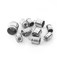 20pcslot stainless steel spacer end caps end beads connector necklace cord tips engraved for jewelry making diy accessories