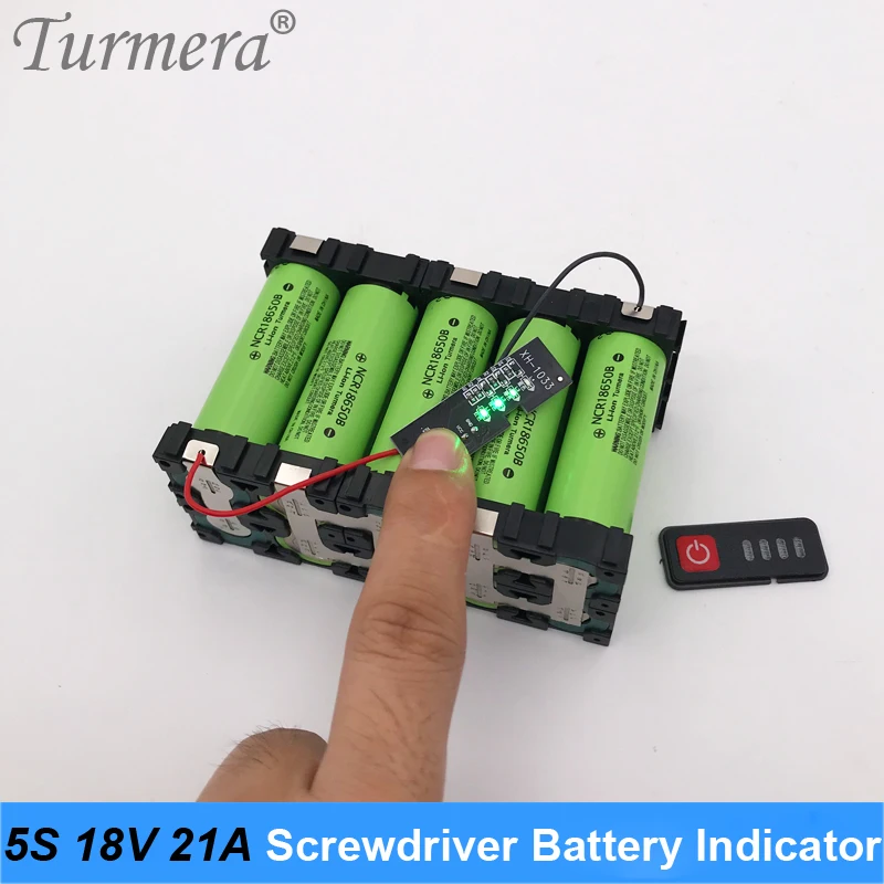 Turmera 5S 21 в 18 В индикатор емкости аккумулятора светодиодный дисплей для 5S1P 5S2P 18650